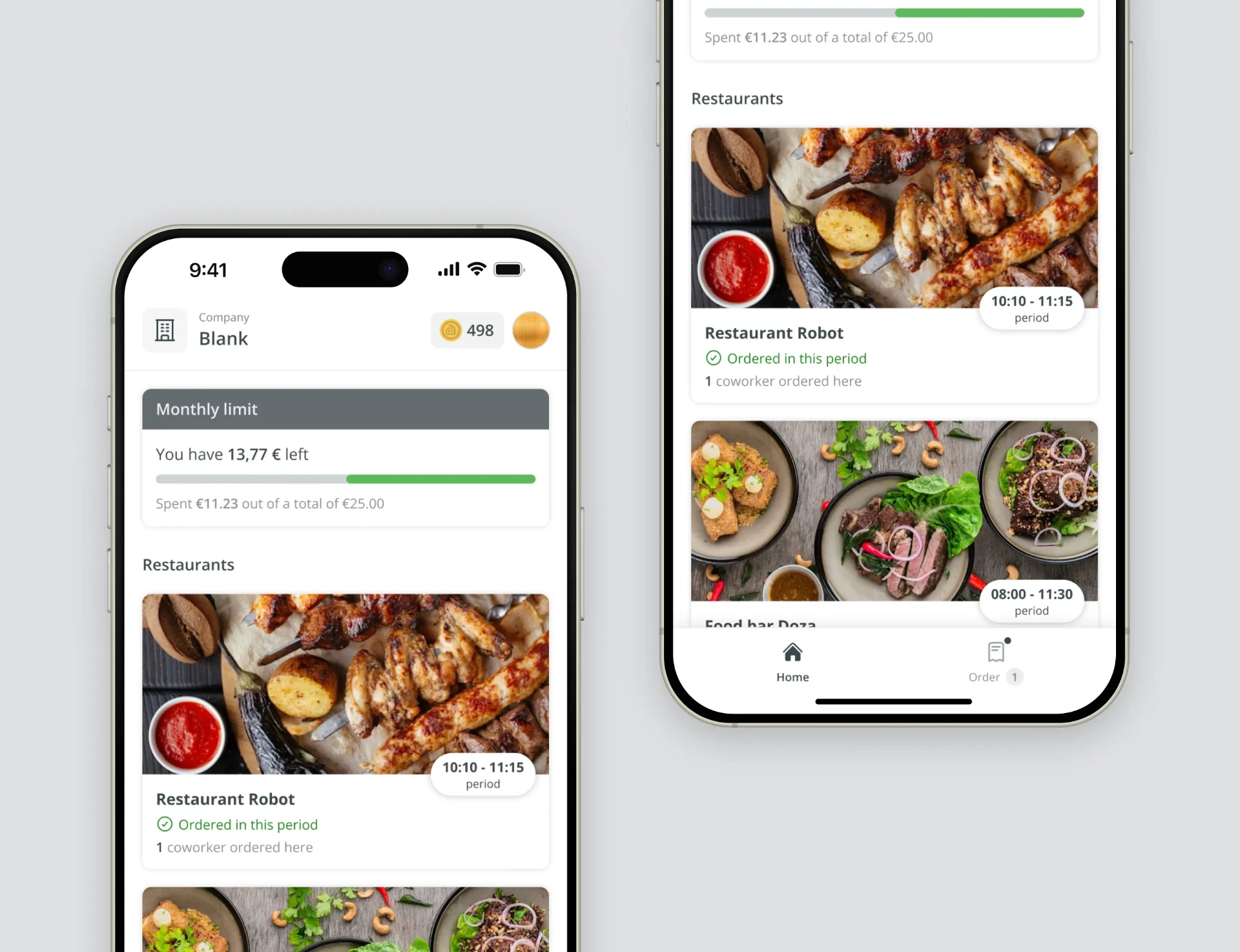 Dobar tek restaurant selection on mobile