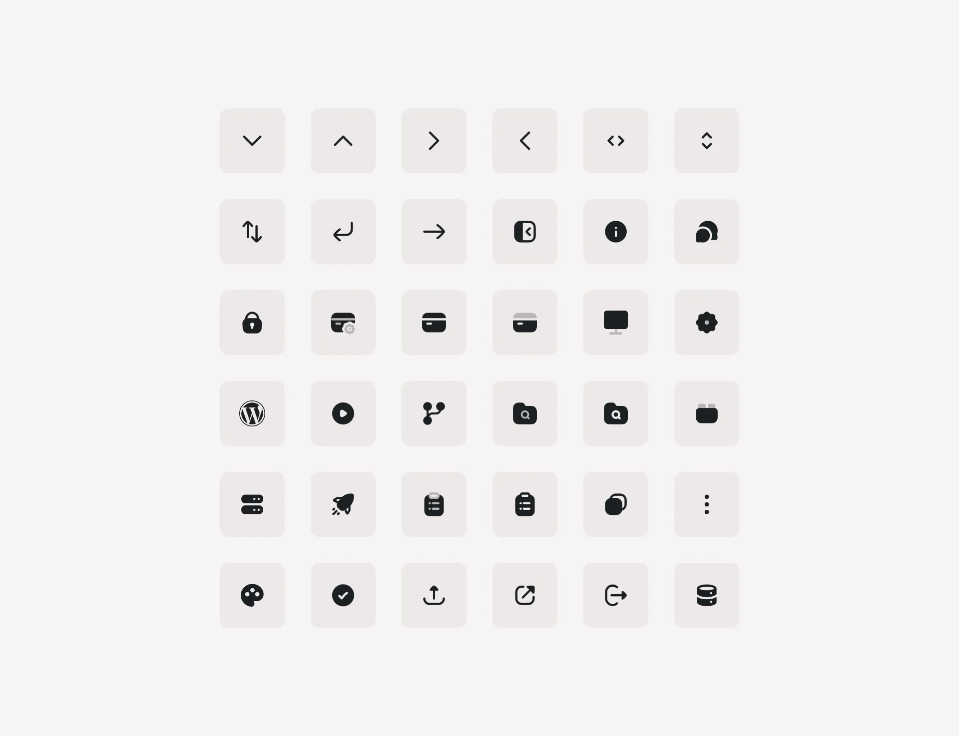 Rocket interface icon system