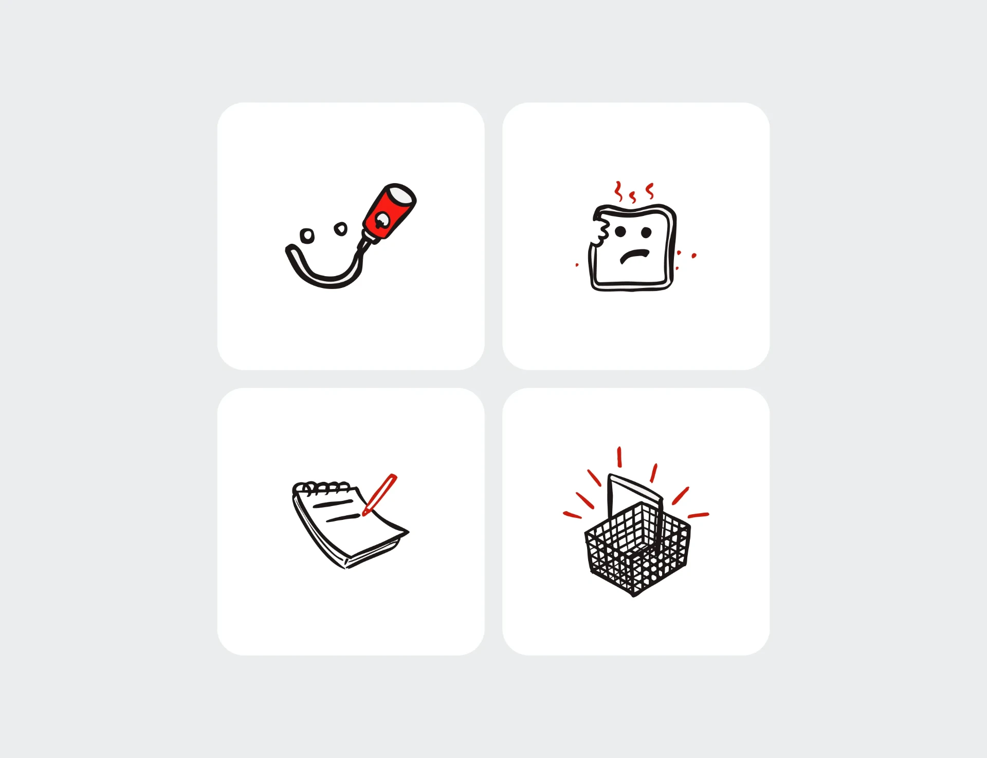 Dobar tek illustrated feature icons